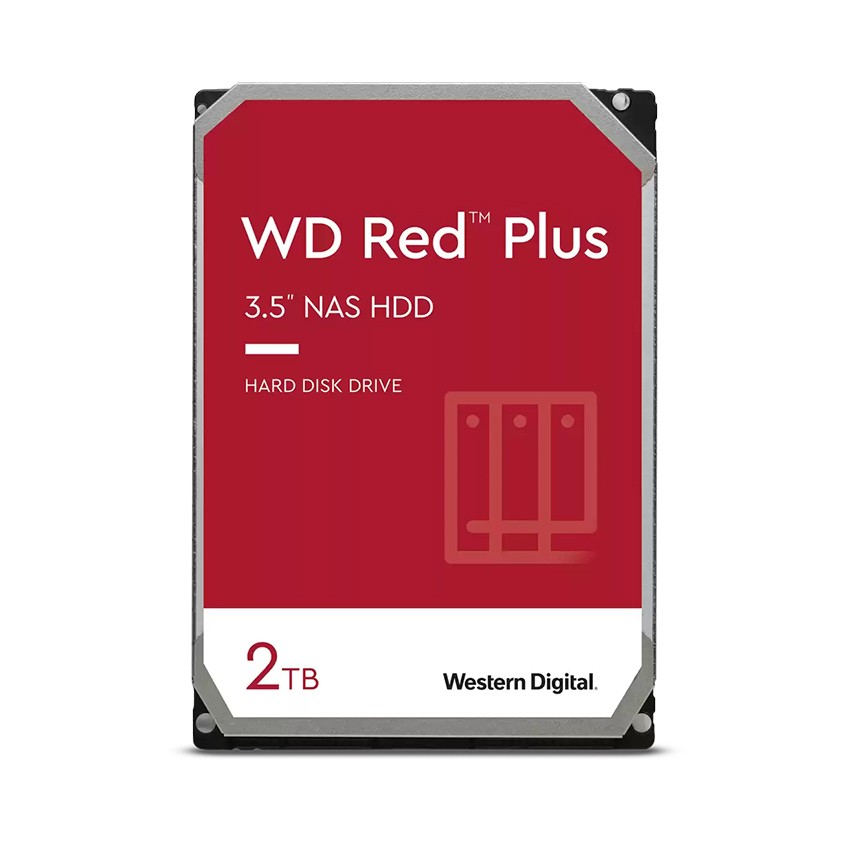 Ổ cứng HDD WD 2TB RED PLUS 3.5 INCH, 5400RPM, SATA, 128MB CACHE (WD20EFZX)