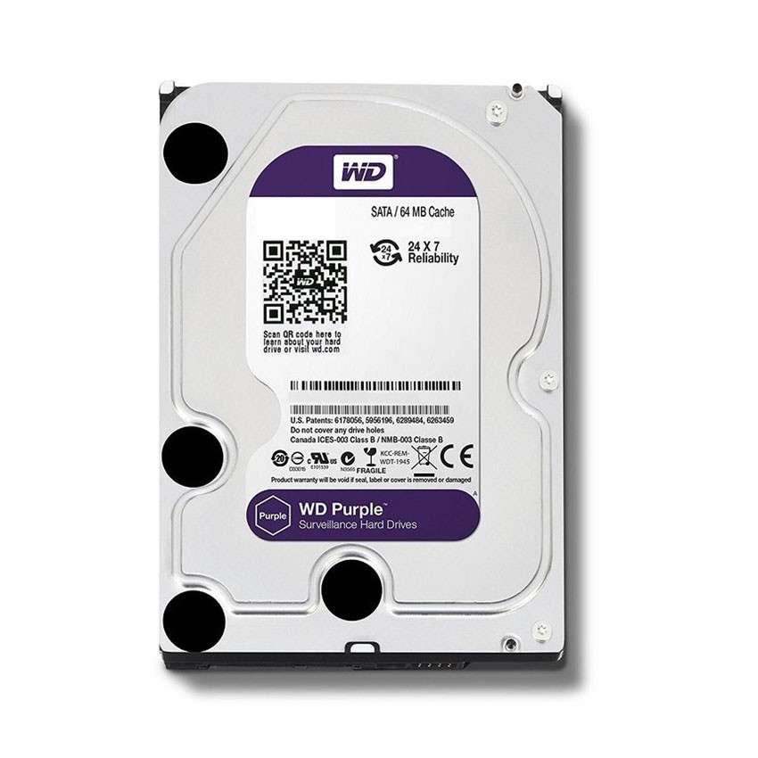 Ổ CỨNG HDD WD PURPLE 8TB 3.5 INCH, 5640RPM, SATA, 128MB CACHE (WD84PURZ)