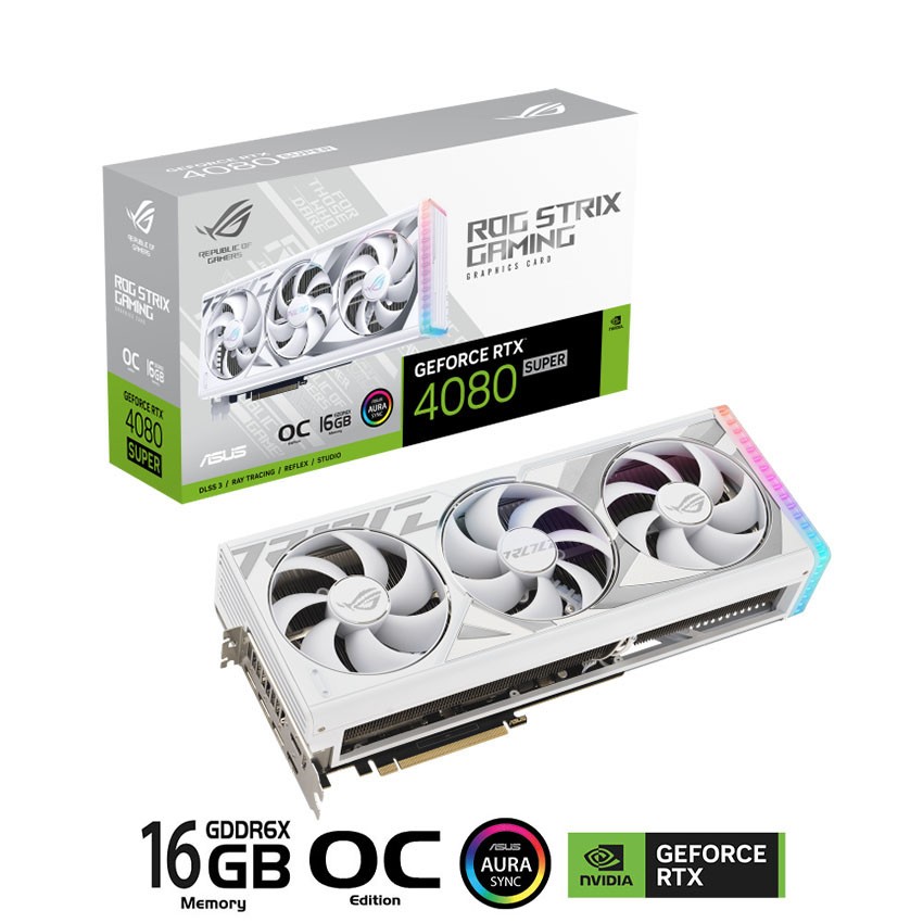 Card màn hình Asus ROG STRIX RTX 4080 SUPER-O16G-WHITE