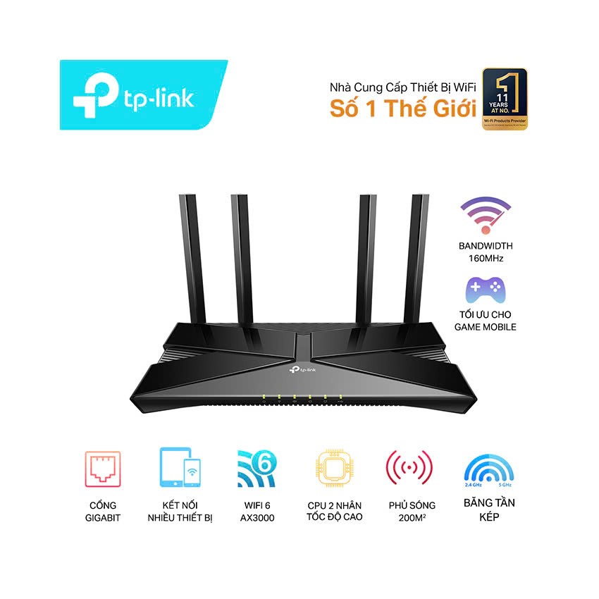 Router Tplink Archer AX53 Wi-Fi 6 Gigabit Băng Tần Kép AX3000